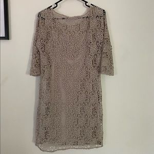 Zara Woman Dusty Purple Lace Dress with slip - XS